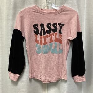Kids Long Sleeve Tee - Pink and Black